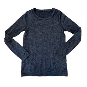 Lululemon Heathered Black Gray Swiftly Tech Long Sleeve Pullover Tee 6